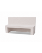 PANCHINA CON SCHIENALE PER ARREDO URBANO IN CEMENTO CALCESTRUZZO COLORE BIANCO PIETRA - CM 180x50x100h - Conforme ai CAM
