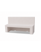 PANCHINA CON SCHIENALE PER ARREDO URBANO IN CEMENTO CALCESTRUZZO COLORE BIANCO PIETRA - CM 180x50x100h - Conforme ai CAM