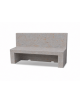 PANCHINA CON SCHIENALE PER ARREDO URBANO IN CEMENTO CALCESTRUZZO COLORE GRIGIO TRAVERTINO - CM 180x50x100h - Conforme ai CAM