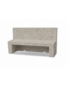 PANCHINA CON SCHIENALE PER ARREDO URBANO IN CEMENTO CALCESTRUZZO COLORE GRIGIO SABBIATO - CM 180x50x100h - Conforme ai CAM