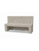 PANCHINA CON SCHIENALE PER ARREDO URBANO IN CEMENTO CALCESTRUZZO COLORE GRIGIO SABBIATO - CM 180x50x100h - Conforme ai CAM