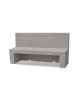 PANCHINA CON SCHIENALE PER ARREDO URBANO IN CEMENTO CALCESTRUZZO COLORE BIANCO SABBIATO - CM 180x50x100h - Conforme ai CAM