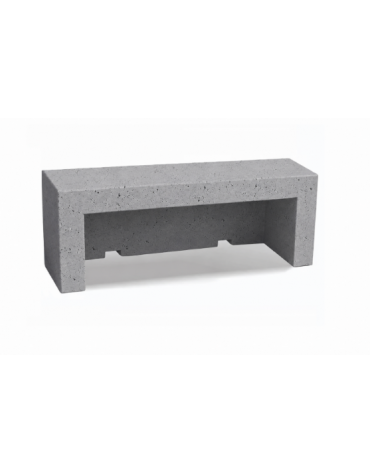 PANCHINA LINEARE PER ARREDO URBANO IN CEMENTO CALCESTRUZZO COLORE GRIGIO PIETRA - CM 170x50x50h - Conforme ai CAM