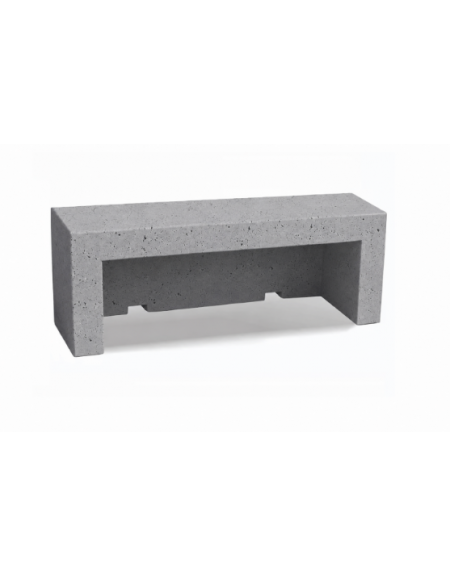 PANCHINA LINEARE PER ARREDO URBANO IN CEMENTO CALCESTRUZZO COLORE GRIGIO PIETRA - CM 170x50x50h - Conforme ai CAM