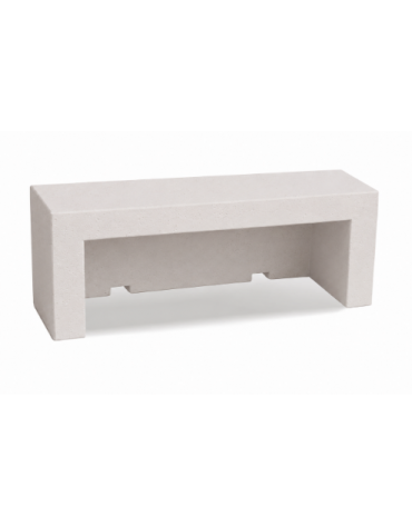 PANCHINA LINEARE PER ARREDO URBANO IN CEMENTO CALCESTRUZZO COLORE BIANCO PIETRA - CM 170x50x50h - Conforme ai CAM