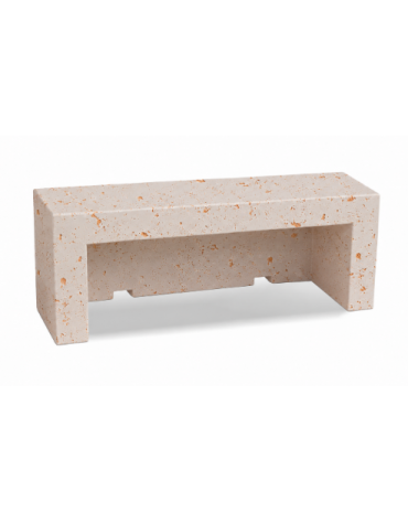 PANCHINA LINEARE PER ARREDO URBANO IN CEMENTO CALCESTRUZZO COLORE BIANCO TRAVERTINO - CM 170x50x50h - Conforme ai CAM