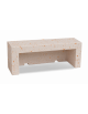 PANCHINA LINEARE PER ARREDO URBANO IN CEMENTO CALCESTRUZZO COLORE BIANCO TRAVERTINO - CM 170x50x50h - Conforme ai CAM