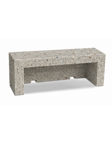 PANCHINA LINEARE PER ARREDO URBANO IN CEMENTO CALCESTRUZZO COLORE GRIGIO SABBIATO - CM 170x50x50h - Conforme ai CAM