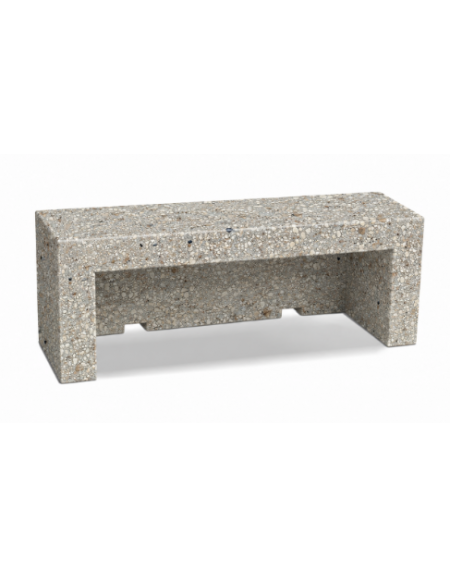 PANCHINA LINEARE PER ARREDO URBANO IN CEMENTO CALCESTRUZZO COLORE GRIGIO SABBIATO - CM 170x50x50h - Conforme ai CAM