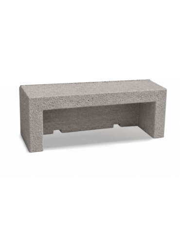 PANCHINA LINEARE PER ARREDO URBANO IN CEMENTO CALCESTRUZZO COLORE BIANCO SABBIATO - CM 170x50x50h - Conforme ai CAM