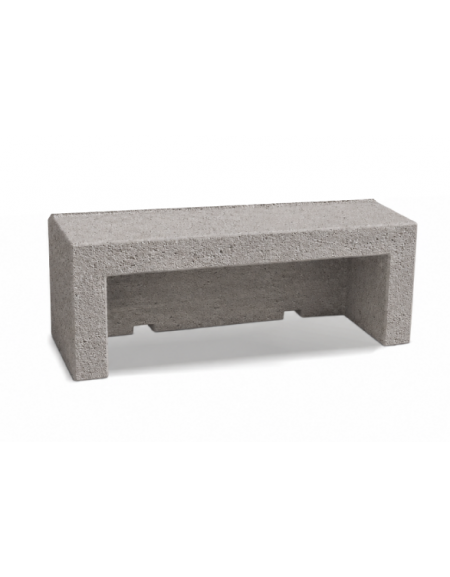 PANCHINA LINEARE PER ARREDO URBANO IN CEMENTO CALCESTRUZZO COLORE BIANCO SABBIATO - CM 170x50x50h - Conforme ai CAM