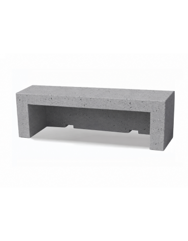 PANCHINA LINEARE PER ARREDO URBANO IN CEMENTO CALCESTRUZZO COLORE GRIGIO PIETRA - CM 180x50x50h - Conforme ai CAM