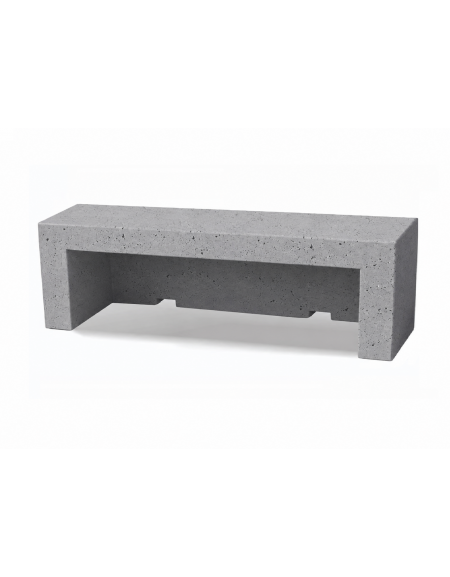 PANCHINA LINEARE PER ARREDO URBANO IN CEMENTO CALCESTRUZZO COLORE GRIGIO PIETRA - CM 180x50x50h - Conforme ai CAM