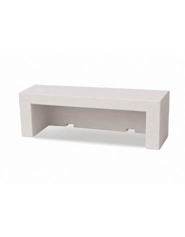 PANCHINA LINEARE PER ARREDO URBANO IN CEMENTO CALCESTRUZZO COLORE BIANCO PIETRA - CM 180x50x50h - Conforme ai CAM