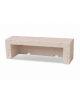 PANCHINA LINEARE PER ARREDO URBANO IN CEMENTO CALCESTRUZZO COLORE BIANCO TRAVERTINO - CM 180x50x50h - Conforme ai CAM