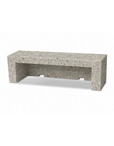 PANCHINA LINEARE PER ARREDO URBANO IN CEMENTO CALCESTRUZZO COLORE GRIGIO SABBIATO - CM 180x50x50h - Conforme ai CAM