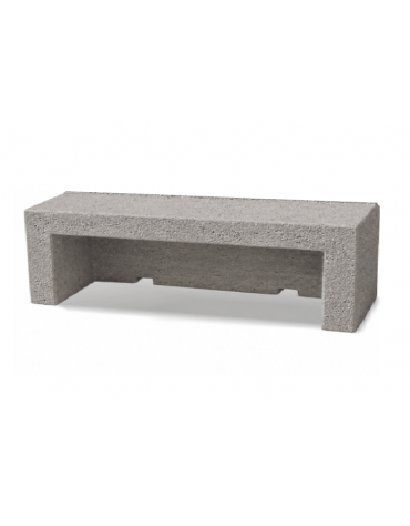 PANCHINA LINEARE PER ARREDO URBANO IN CEMENTO CALCESTRUZZO COLORE BIANCO SABBIATO - CM 180x50x50h - Conforme ai CAM