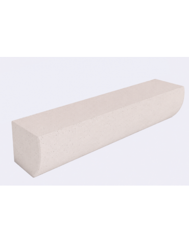 PANCHINA MONOBLOCCO IN CEMENTO CON FRONTALE SAGOMATO - COLORE BIANCO PIETRA - cm 200x41x40h - Conforme ai CAM