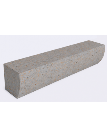 PANCHINA MONOBLOCCO IN CEMENTO CON FRONTALE SAGOMATO - COLORE GRIGIO TRAVERTINO - cm 200x41x40h - Conforme ai CAM