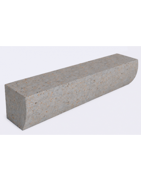 PANCHINA MONOBLOCCO IN CEMENTO CON FRONTALE SAGOMATO - COLORE GRIGIO TRAVERTINO - cm 200x41x40h - Conforme ai CAM