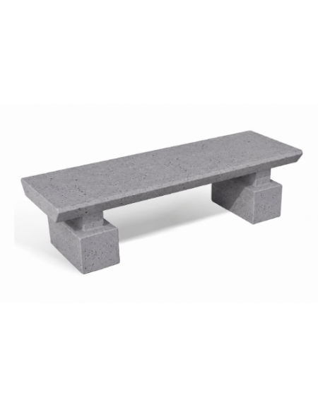 PANCHINA CLASSICA IN CEMENTO CALCESTRUZZO PER ARREDO URBANO - COLORE GRIGIO PIETRA - CM 170x60x45H - Conforme ai CAM