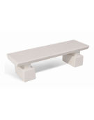 PANCHINA CLASSICA IN CEMENTO CALCESTRUZZO PER ARREDO URBANO - COLORE BIANCO PIETRA - CM 170x60x45H - Conforme ai CAM