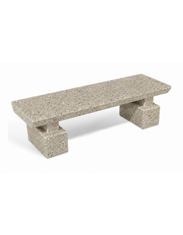 PANCHINA CLASSICA IN CEMENTO CALCESTRUZZO PER ARREDO URBANO - COLORE GRIGIO SABBIATO - CM 170x60x45H - Conforme ai CAM