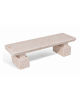 PANCHINA CLASSICA IN CEMENTO CALCESTRUZZO PER ARREDO URBANO - COLORE BIANCO TRAVERTINO - CM 170x60x45H - Conforme ai CAM