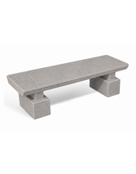 PANCHINA CLASSICA IN CEMENTO CALCESTRUZZO PER ARREDO URBANO - COLORE BIANCO SABBIATO - CM 170x60x45H - Conforme ai CAM