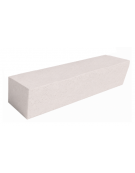 PANCHINA INCLINATA MONOBLOCCO IN CEMENTO CALCESTRUZZO - COLORE BIANCO PIETRA - cm 200x60x40h - Conforme ai CAM