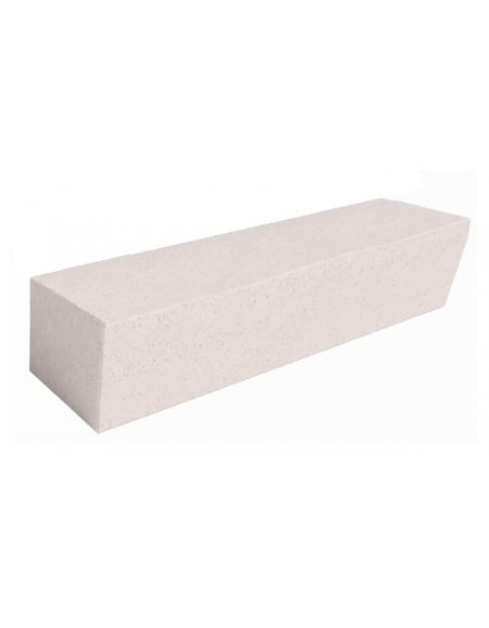 PANCHINA INCLINATA MONOBLOCCO IN CEMENTO CALCESTRUZZO - COLORE BIANCO PIETRA - cm 200x60x40h - Conforme ai CAM