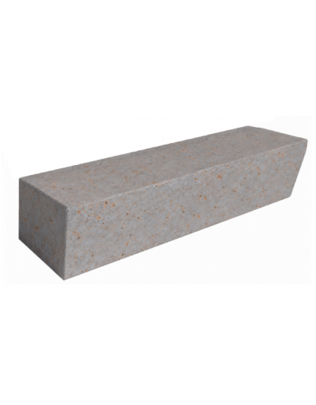 PANCHINA INCLINATA MONOBLOCCO IN CEMENTO CALCESTRUZZO - COLORE GRIGIO TRAVERTINO - cm 200x60x40h - Conforme ai CAM