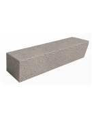 PANCHINA INCLINATA MONOBLOCCO IN CEMENTO CALCESTRUZZO - COLORE BIANCO SABBIATO - cm 200x60x40h - Conforme ai CAM