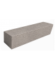 PANCHINA INCLINATA MONOBLOCCO IN CEMENTO CALCESTRUZZO - COLORE BIANCO SABBIATO - cm 200x60x40h - Conforme ai CAM