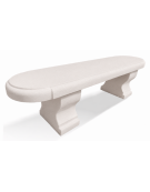 PANCHINA CLASSICA IN CEMENTO CALCESTRUZZO PER ARREDO URBANO - COLORE BIANCO PIETRA - CM 180x47x50H - Conforme ai CAM