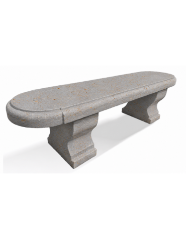 PANCHINA CLASSICA IN CEMENTO CALCESTRUZZO PER ARREDO URBANO - COLORE GRIGIO TRAVERTINO - CM 180x47x50H - Conforme ai CAM