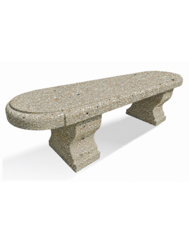 PANCHINA CLASSICA IN CEMENTO CALCESTRUZZO PER ARREDO URBANO - COLORE GRIGIO SABBIATO - CM 180x47x50H - Conforme ai CAM