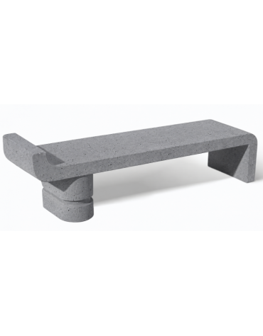 PANCHINA ELEGANTE IN CEMENTO CALCESTRUZZO PER ARREDO URBANO - COLORE GRIGIO PIETRA - CM 170x50x51H - Conforme ai CAM