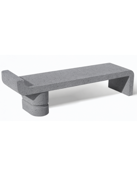 PANCHINA ELEGANTE IN CEMENTO CALCESTRUZZO PER ARREDO URBANO - COLORE GRIGIO PIETRA - CM 170x50x51H - Conforme ai CAM