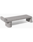 PANCHINA ELEGANTE IN CEMENTO CALCESTRUZZO PER ARREDO URBANO - COLORE GRIGIO TRAVERTINO - CM 170x50x51H - Conforme ai CAM