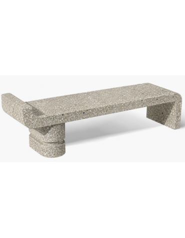 PANCHINA ELEGANTE IN CEMENTO CALCESTRUZZO PER ARREDO URBANO - COLORE GRIGIO SABBIATO - CM 170x50x51H - Conforme ai CAM