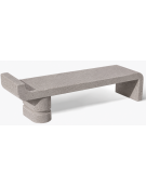 PANCHINA ELEGANTE IN CEMENTO CALCESTRUZZO PER ARREDO URBANO - COLORE BIANCO SABBIATO - CM 170x50x51H - Conforme ai CAM