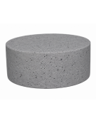 PANCHINA TONDA CIRCOLARE MONOBLOCCO IN CALCESTRUZZO CEMENTO COLORE GRIGIO PIETRA - cm Ø110x47h - Conforme ai CAM