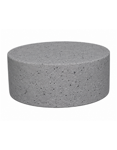 PANCHINA TONDA CIRCOLARE MONOBLOCCO IN CALCESTRUZZO CEMENTO COLORE GRIGIO PIETRA - cm Ø110x47h - Conforme ai CAM