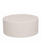 PANCHINA TONDA CIRCOLARE MONOBLOCCO IN CALCESTRUZZO CEMENTO COLORE BIANCO PIETRA - cm Ø110x47h - Conforme ai CAM