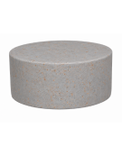 PANCHINA TONDA CIRCOLARE MONOBLOCCO IN CALCESTRUZZO CEMENTO COLORE GRIGIO TRAVERTINO- cm Ø110x47h - Conforme ai CAM