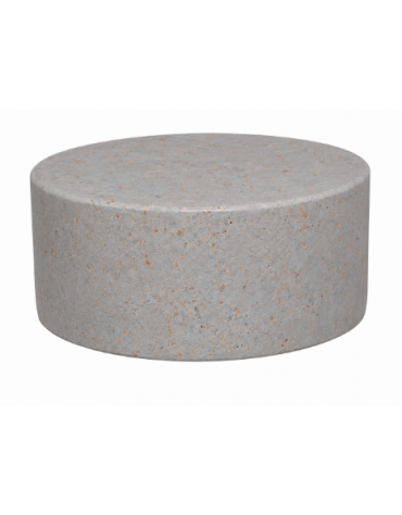 PANCHINA TONDA CIRCOLARE MONOBLOCCO IN CALCESTRUZZO CEMENTO COLORE GRIGIO TRAVERTINO- cm Ø110x47h - Conforme ai CAM