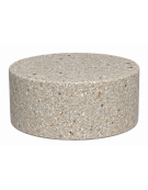 PANCHINA TONDA CIRCOLARE MONOBLOCCO IN CALCESTRUZZO CEMENTO COLORE GRIGIO SABBIATO - cm Ø110x47h - Conforme ai CAM
