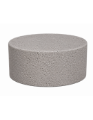 PANCHINA TONDA CIRCOLARE MONOBLOCCO IN CALCESTRUZZO CEMENTO COLORE BIANCO SABBIATO - cm Ø110x47h - Conforme ai CAM