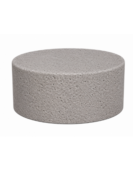PANCHINA TONDA CIRCOLARE MONOBLOCCO IN CALCESTRUZZO CEMENTO COLORE BIANCO SABBIATO - cm Ø110x47h - Conforme ai CAM
